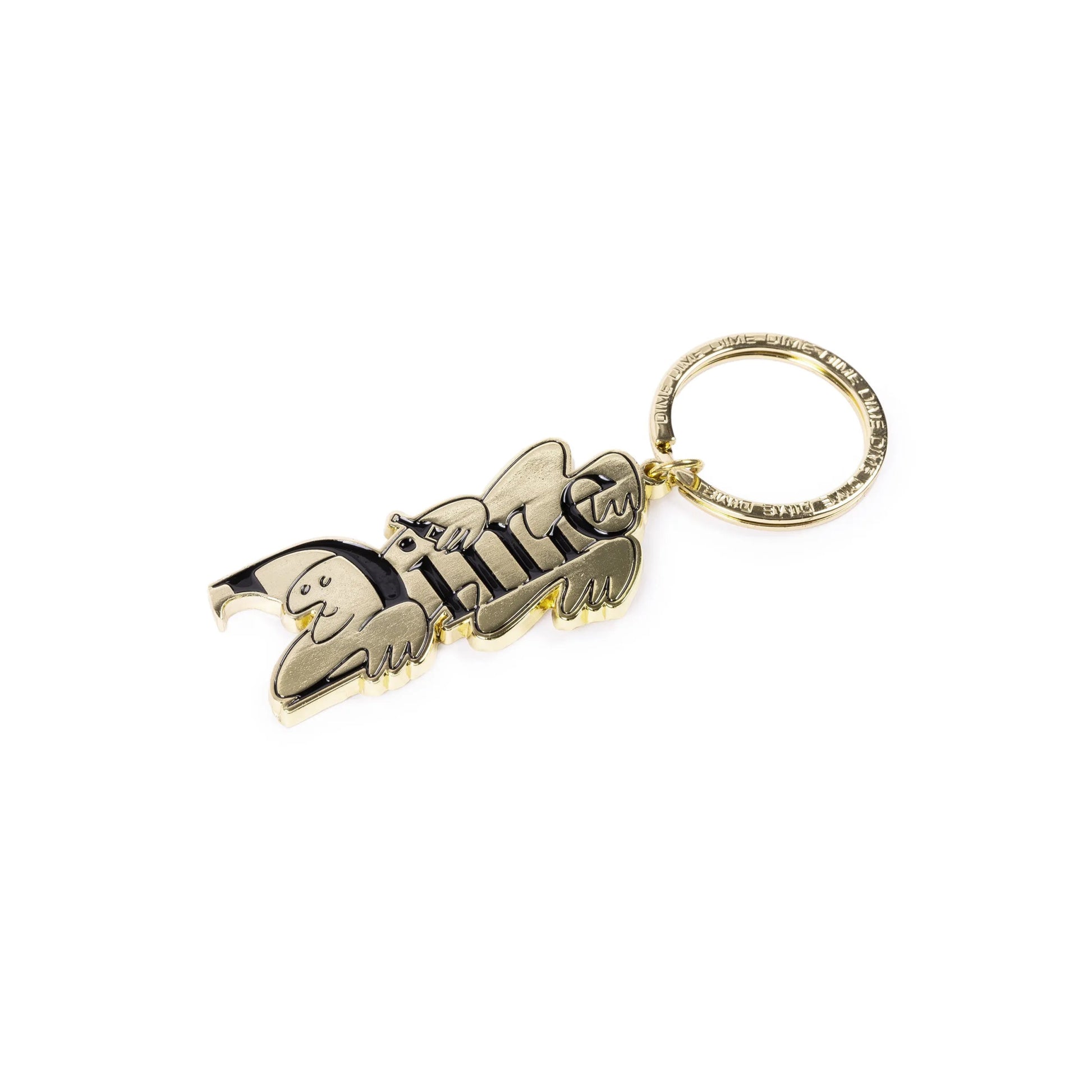 Dime Sipping Keychain/Opener, gold - Tiki Room Skateboards - 1
