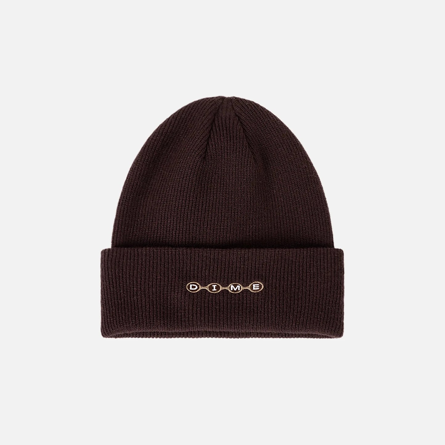 Dime Space Fold Beanie, dark brown - Tiki Room Skateboards - 1