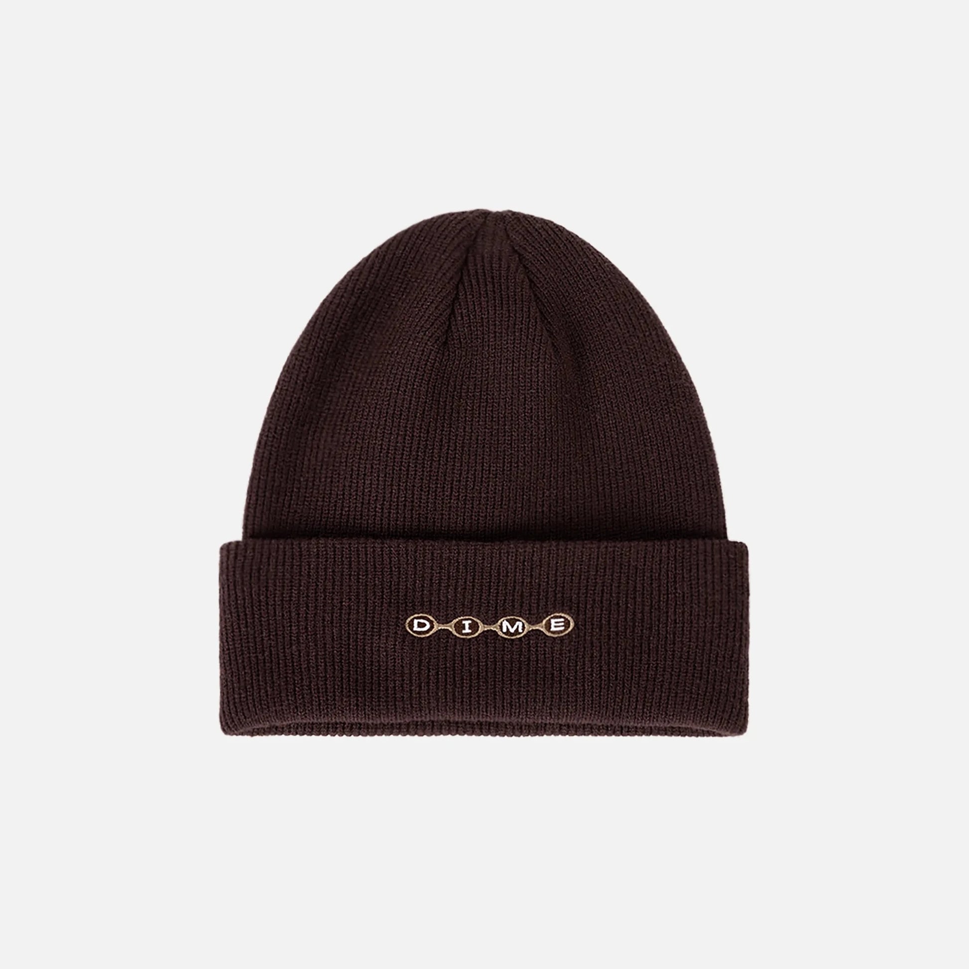 Dime Space Fold Beanie, dark brown - Tiki Room Skateboards - 1
