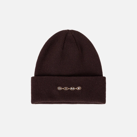 Dime Space Fold Beanie, dark brown - Tiki Room Skateboards - 1