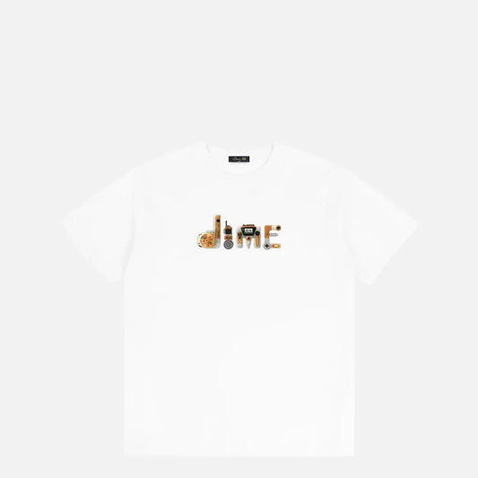 Dime Tech T-Shirt, white - Tiki Room Skateboards - 1