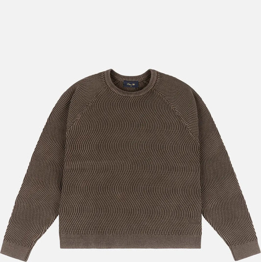 Dime Wave Knit Sweater, brown - Tiki Room Skateboards - 1