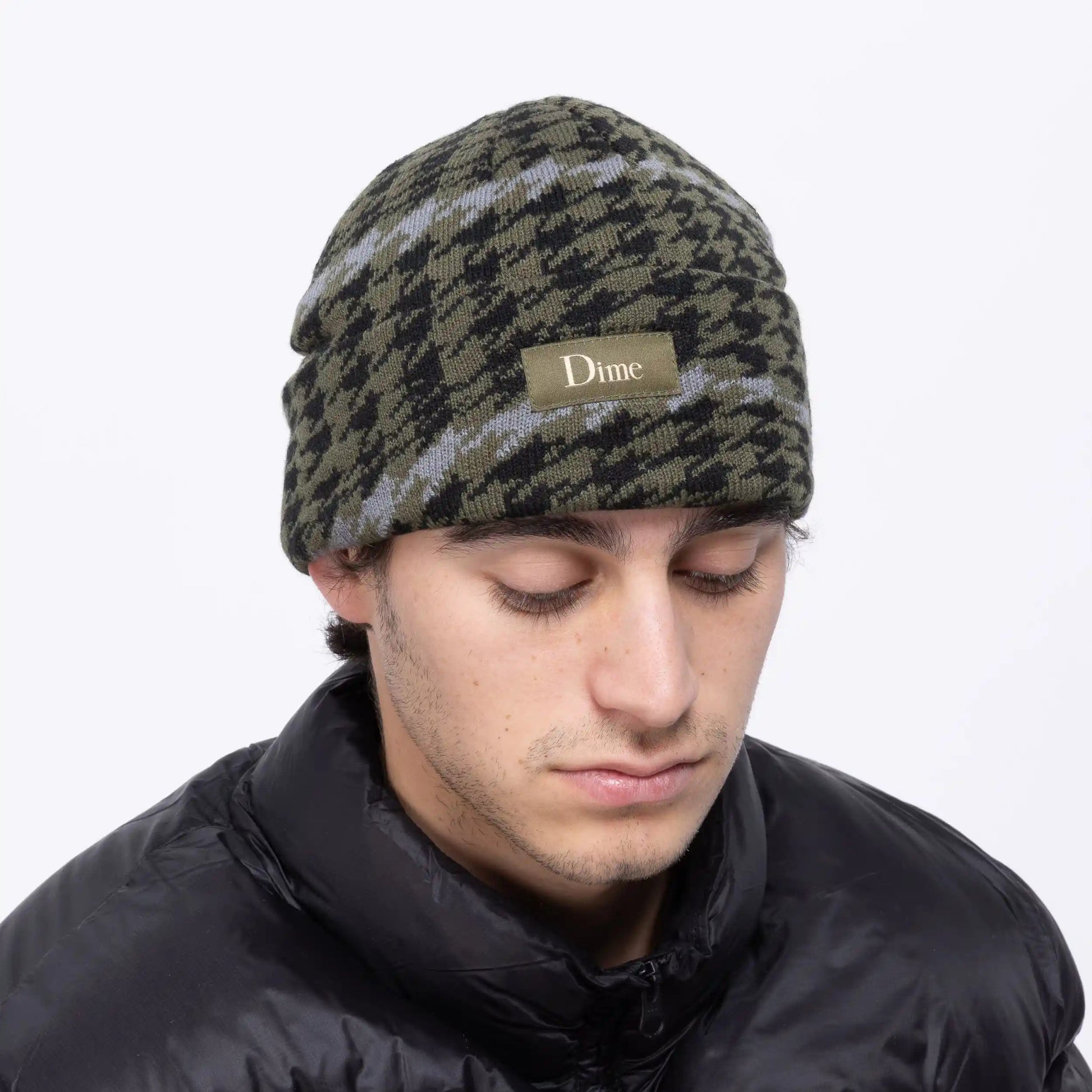 Dime Wavetooth Cuff Beanie, army green - Tiki Room Skateboards - 2