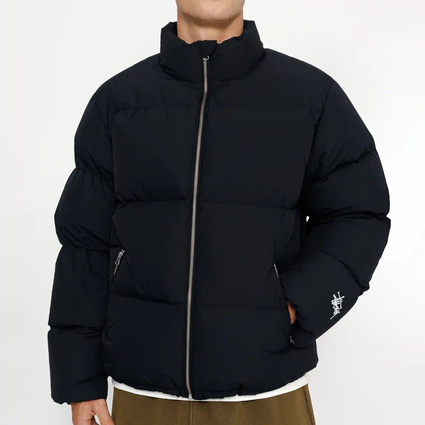 Stussy Nylon Down Puffer, black — available at TIKI ROOM
