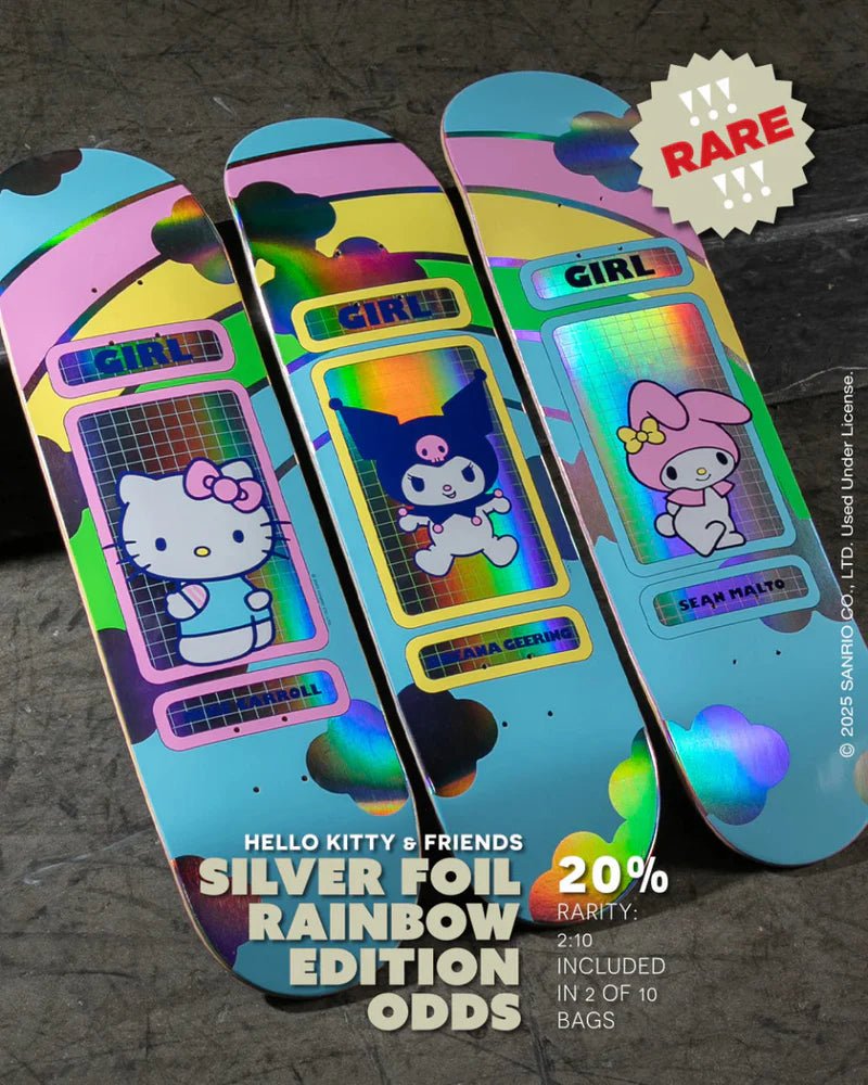 Girl Carroll Hello Kitty Rainbow Deck (8.5”) - Tiki Room Skateboards - 4