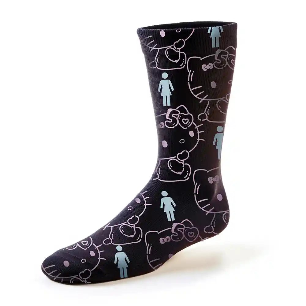 Girl Hello Kitty All Over Socks, black