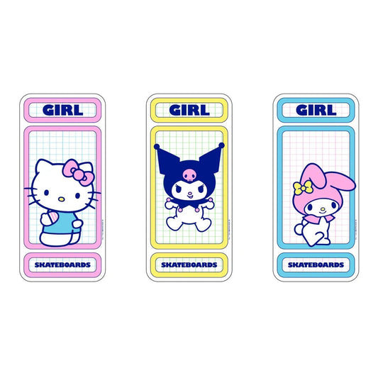 Girl Hello Kitty Rainbow Decal 3 - Pack - Tiki Room Skateboards - 1