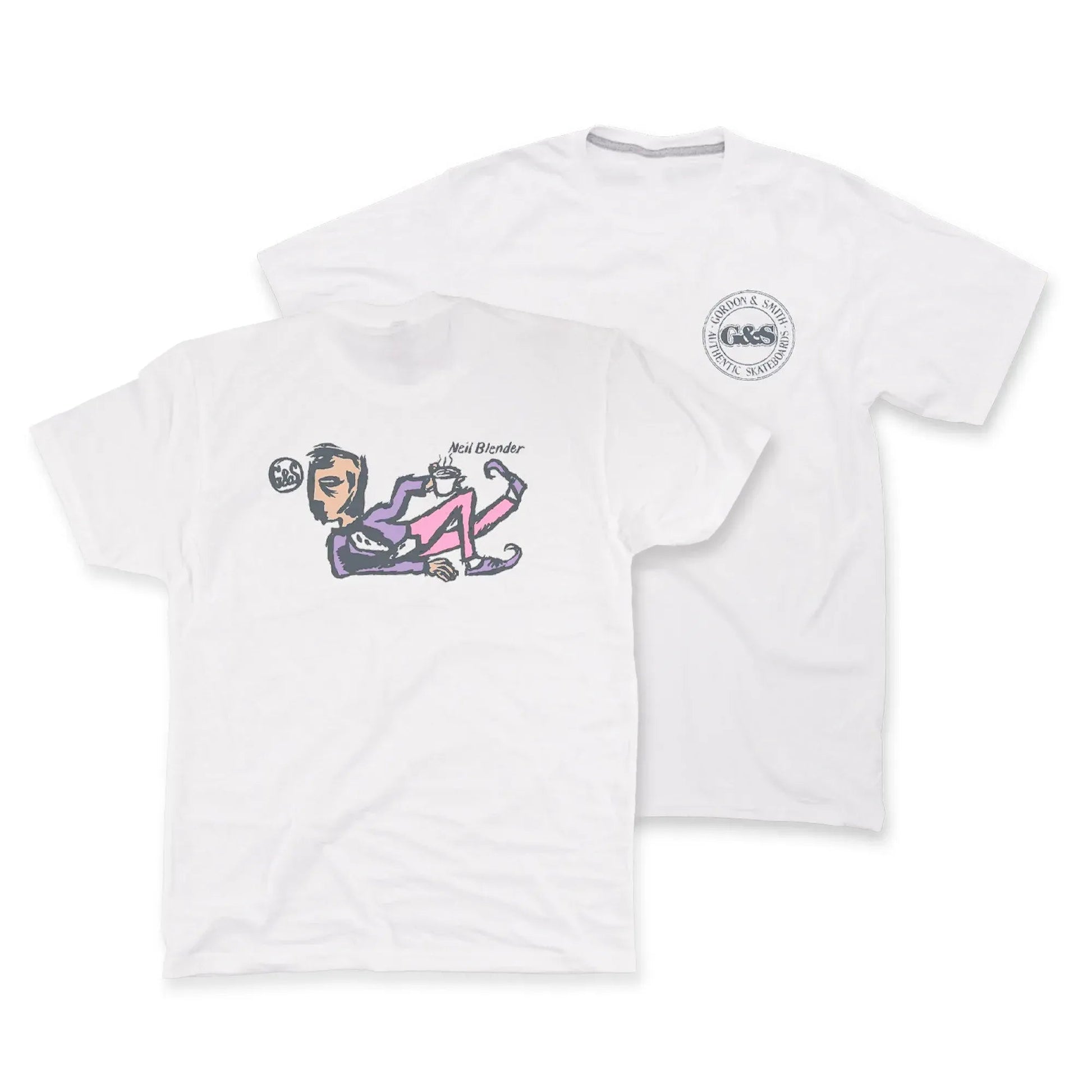 G&S Coffee Break Tee, white - Tiki Room Skateboards - 1