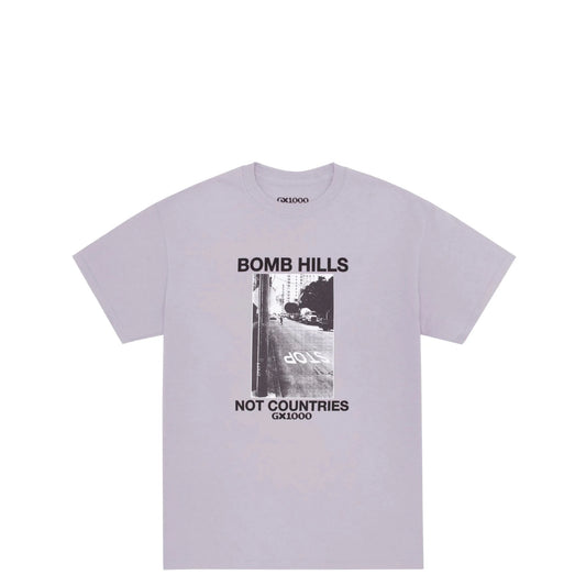 GX1000 Bomb Hills Not Countries Tee, lilac chalk - Tiki Room Skateboards - 1