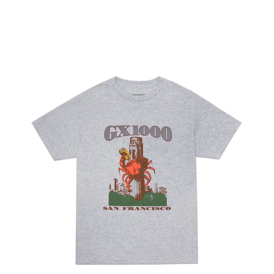 GX1000 Crab Tee, heather grey - Tiki Room Skateboards - 1