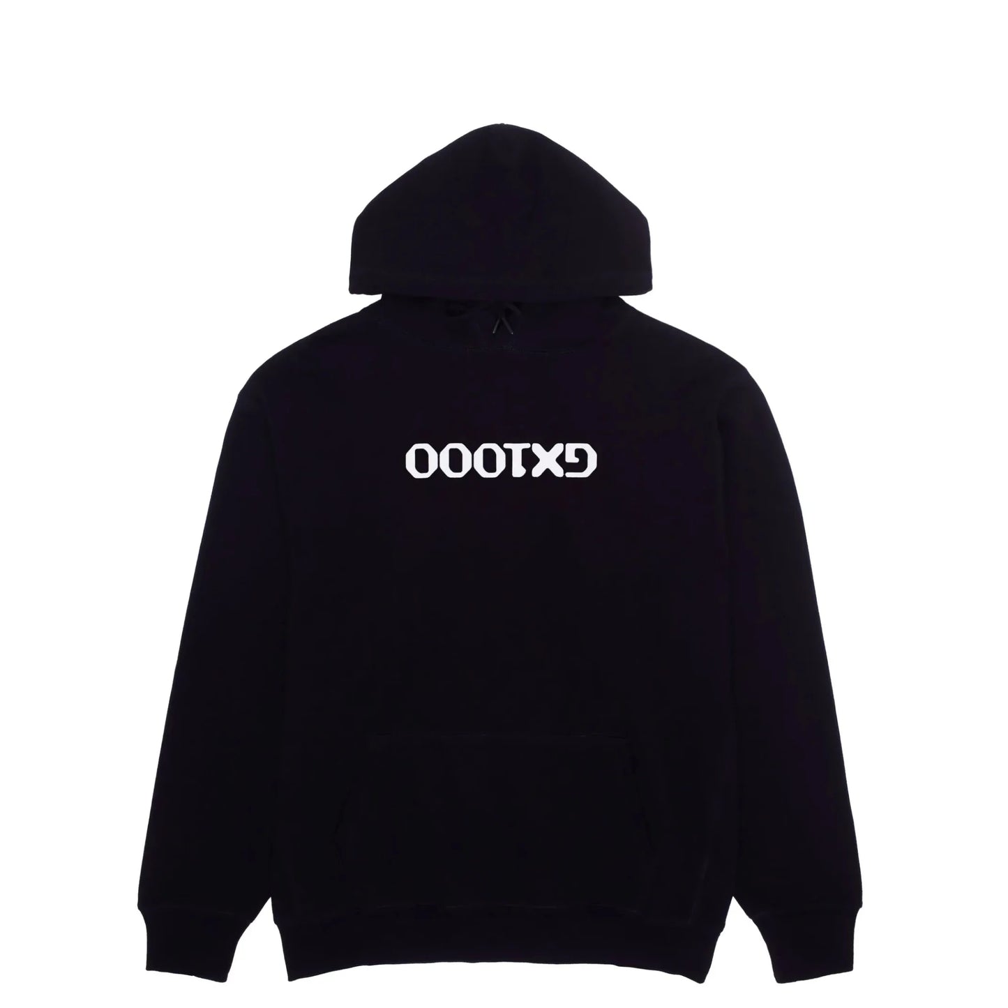 GX1000 OG Logo Upside Down Hoodie, black - Tiki Room Skateboards - 1