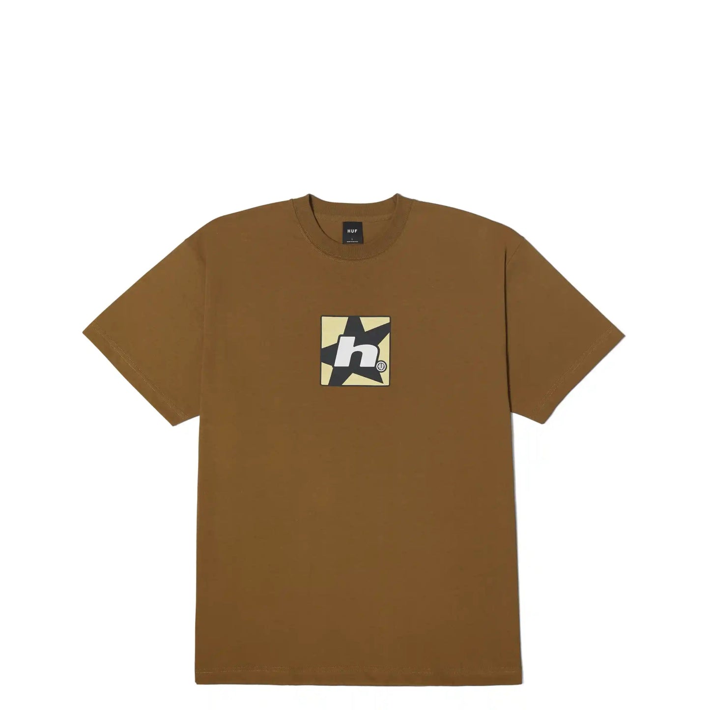 HUF H Star Tee, mud - Tiki Room Skateboards - 1