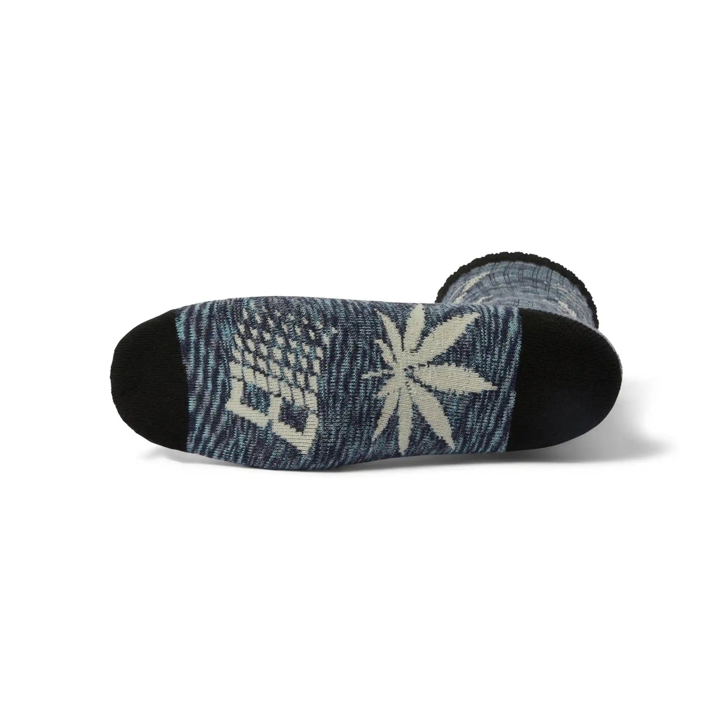 HUF Huf X Bronze Plantlife Marled Sock, black - Tiki Room Skateboards - 2