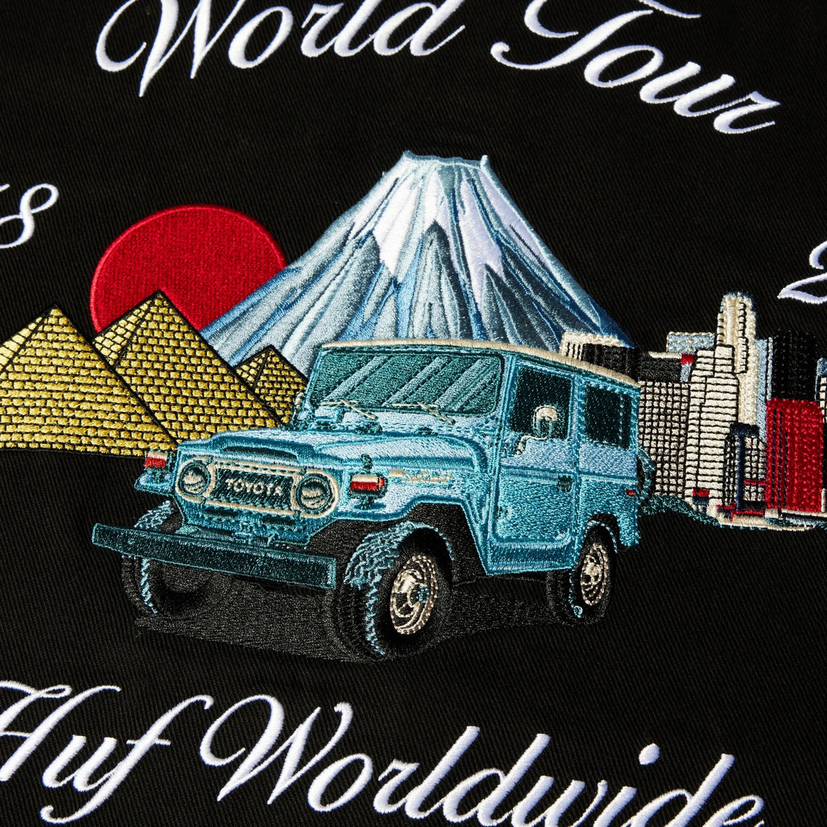 HUF Land Cruiser World Tour Jacket, black - Tiki Room Skateboards - 4