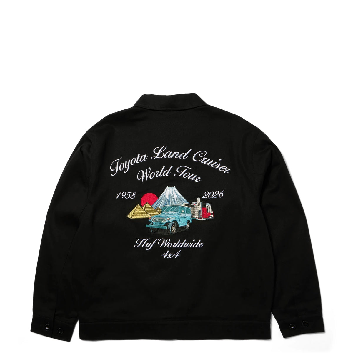 HUF Land Cruiser World Tour Jacket, black - Tiki Room Skateboards - 2