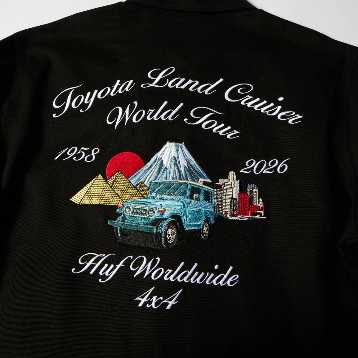 HUF Land Cruiser World Tour Jacket, black - Tiki Room Skateboards - 3