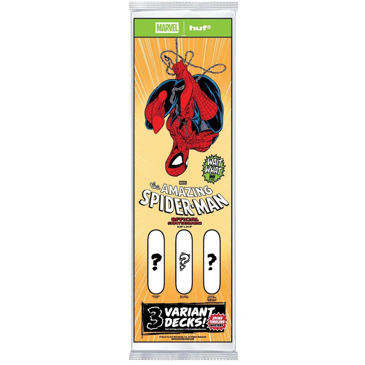 HUF Spiderman 321 Blind Bag Deck (8.25") - Tiki Room Skateboards - 1