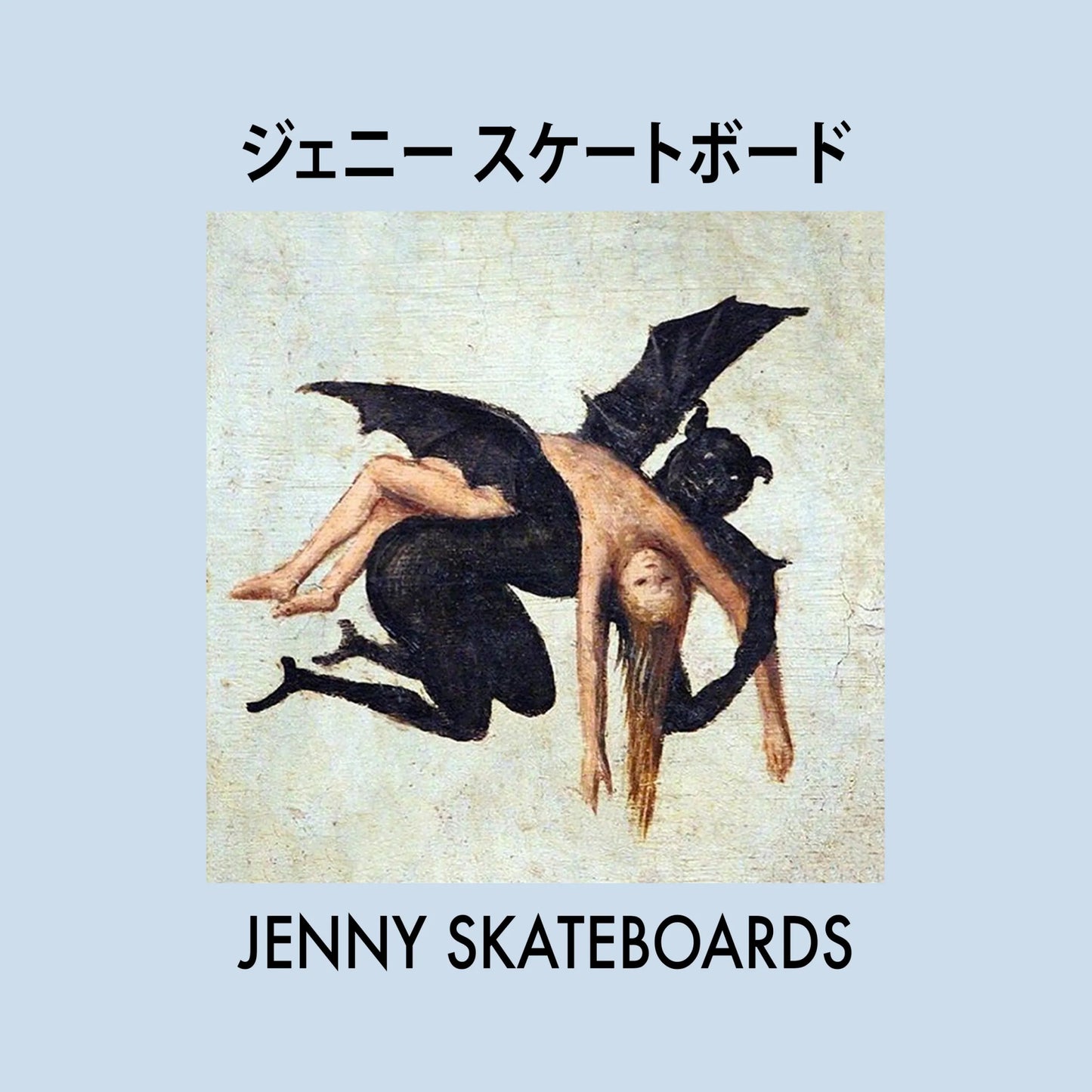 Jenny Bat Boy Tee, powder blue - Tiki Room Skateboards - 2