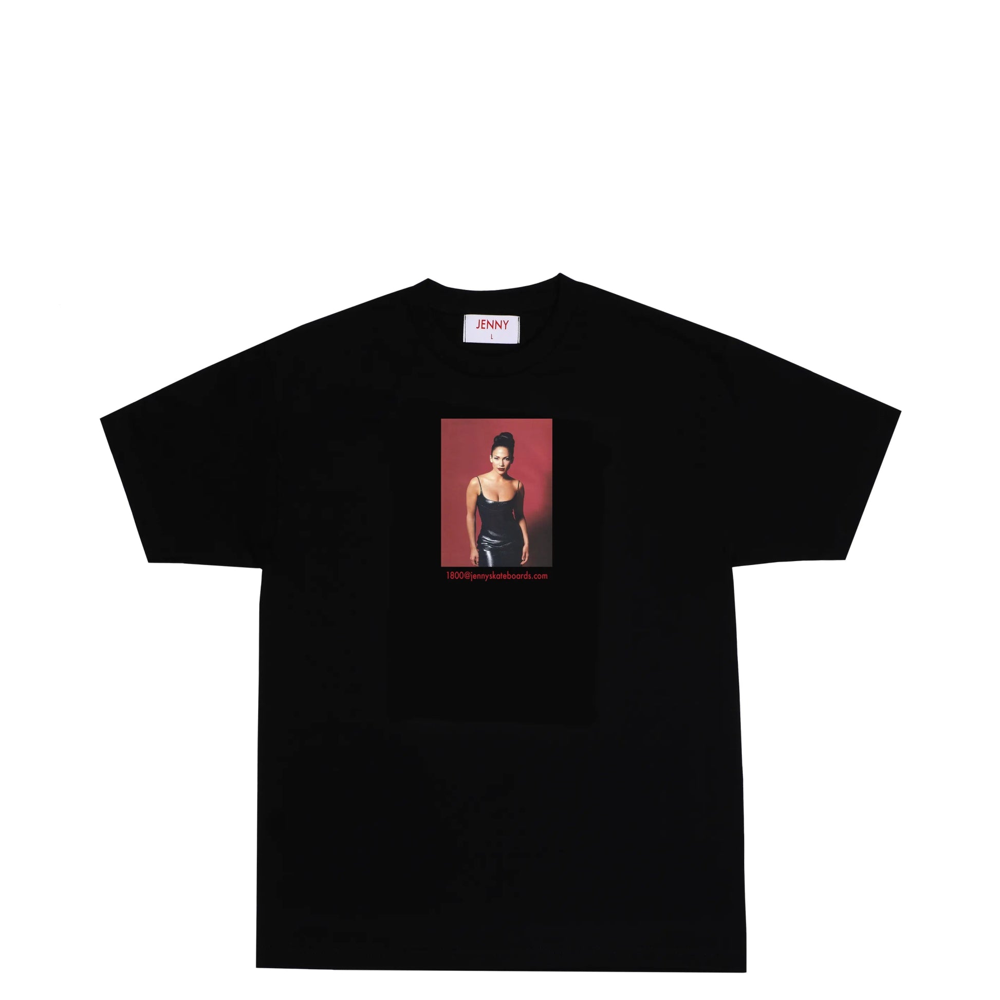 Jenny Lopez Tee, black - Tiki Room Skateboards - 1