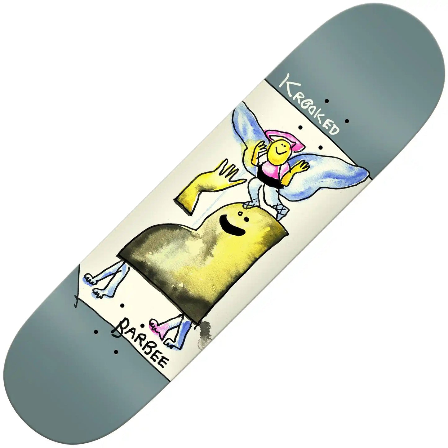 Krooked Barbee Watercolor Angel Deck (8.5") - Tiki Room Skateboards - 1