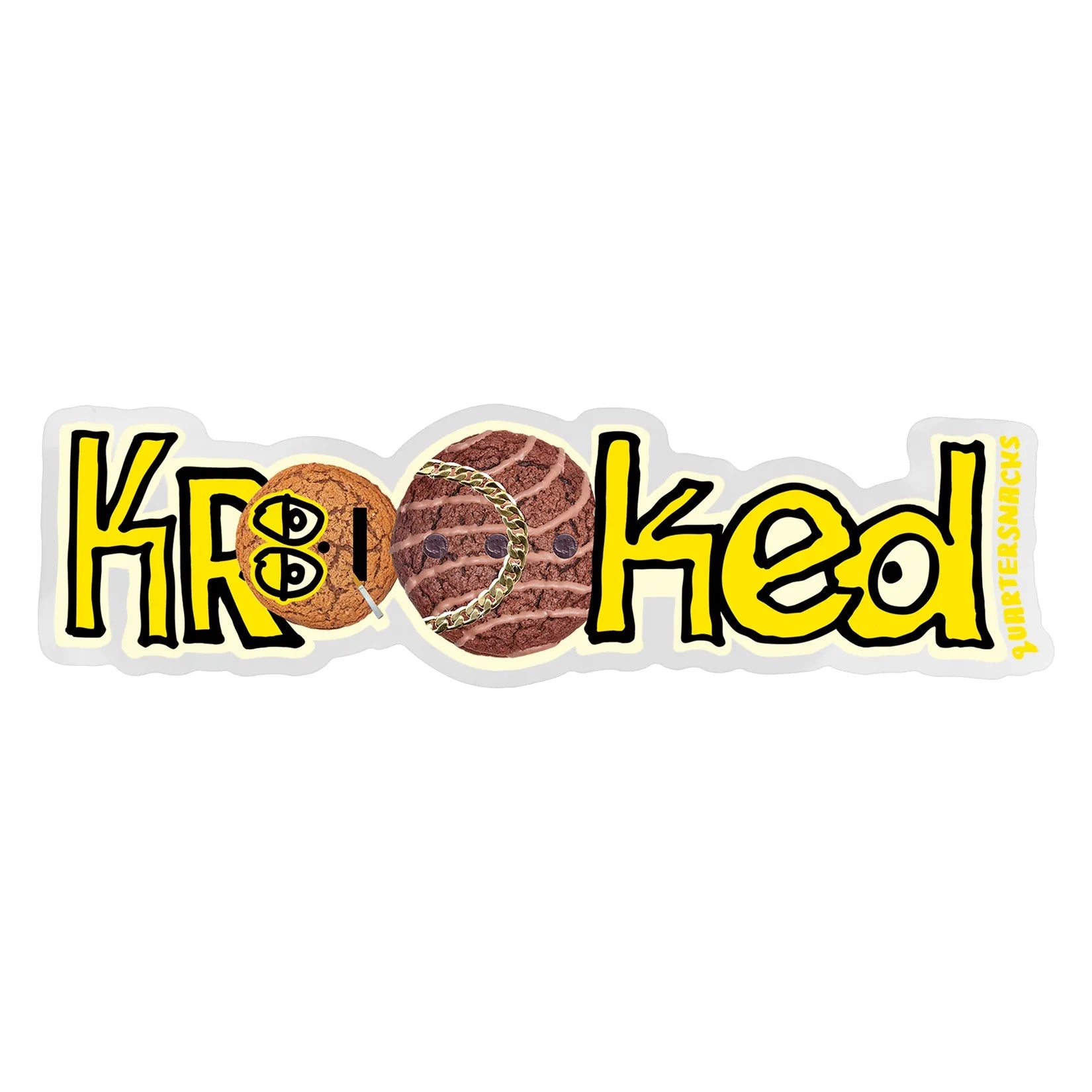 Krooked Krooked X Quarter Snacks Sticker - Tiki Room Skateboards - 1