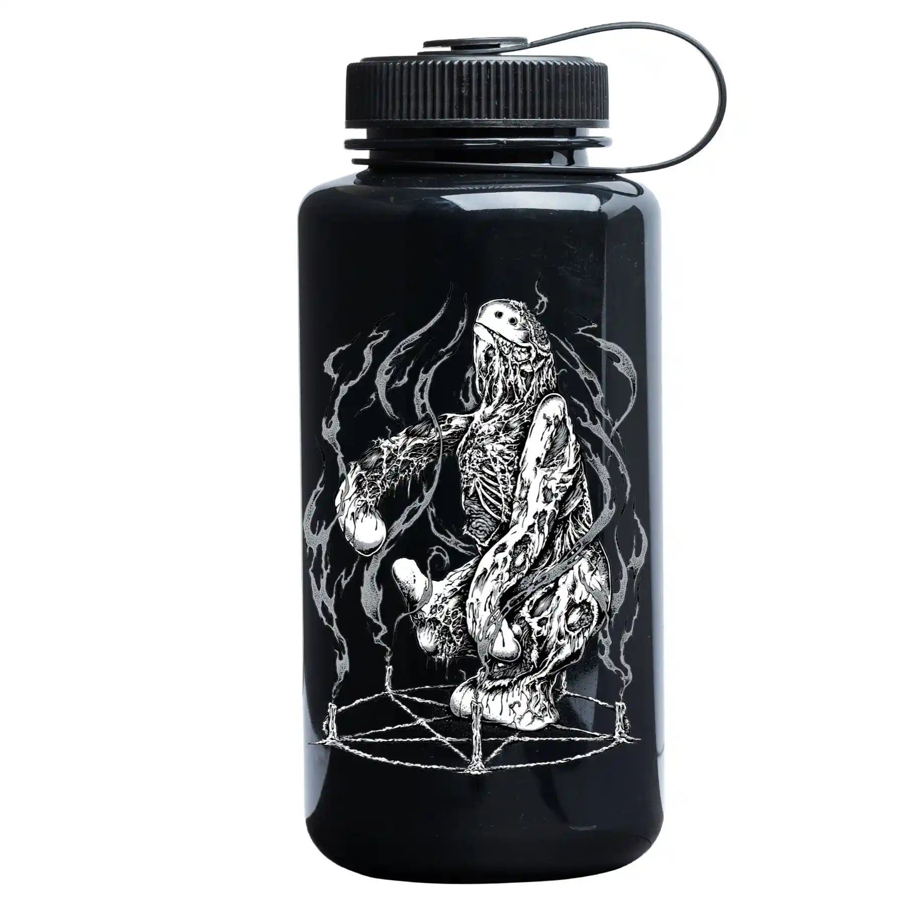 Krooked Necroshmoo Water Bottle, opaque black - Tiki Room Skateboards - 1