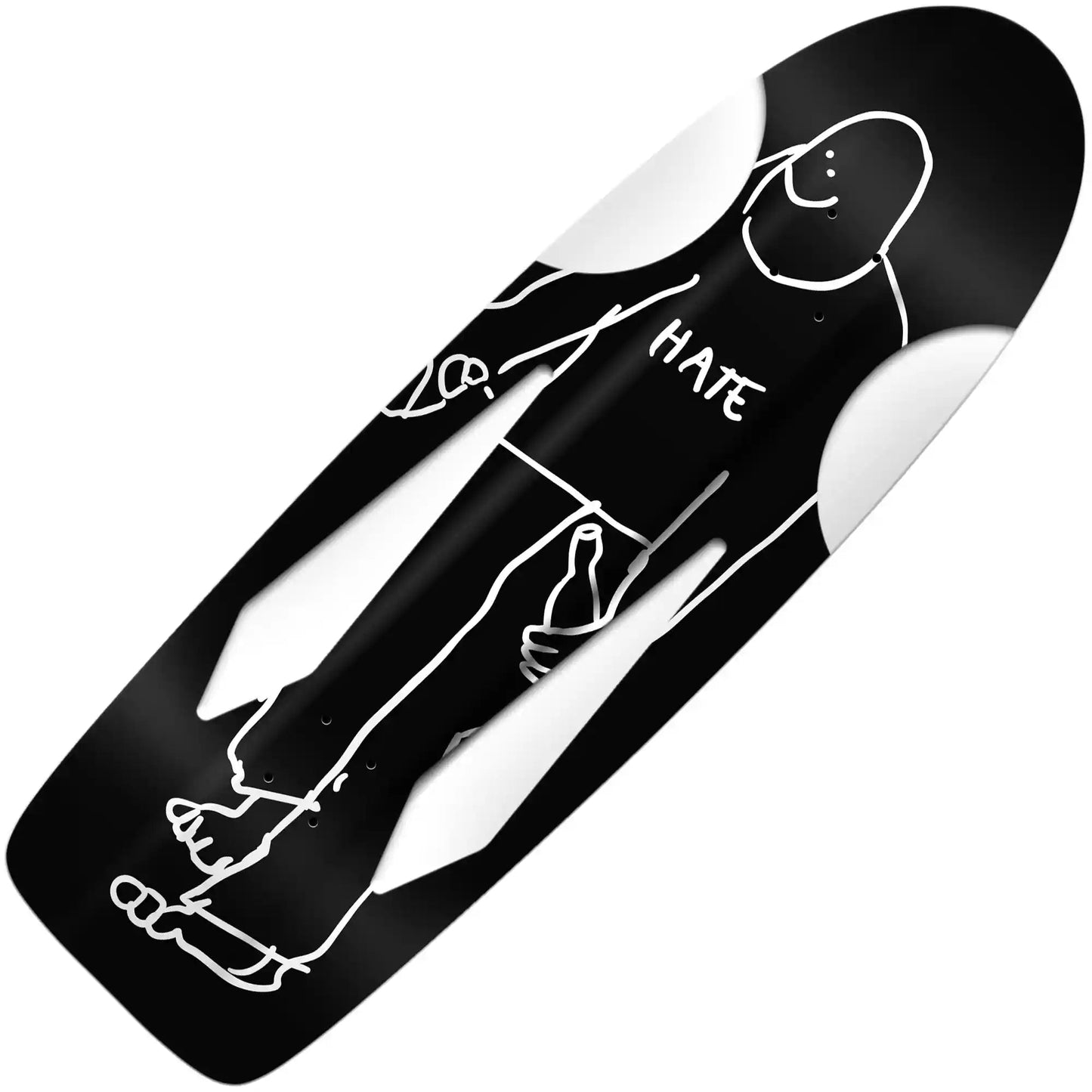 Krooked SSD25 Beamer Hate Deck (10.75"), black - Tiki Room Skateboards - 1