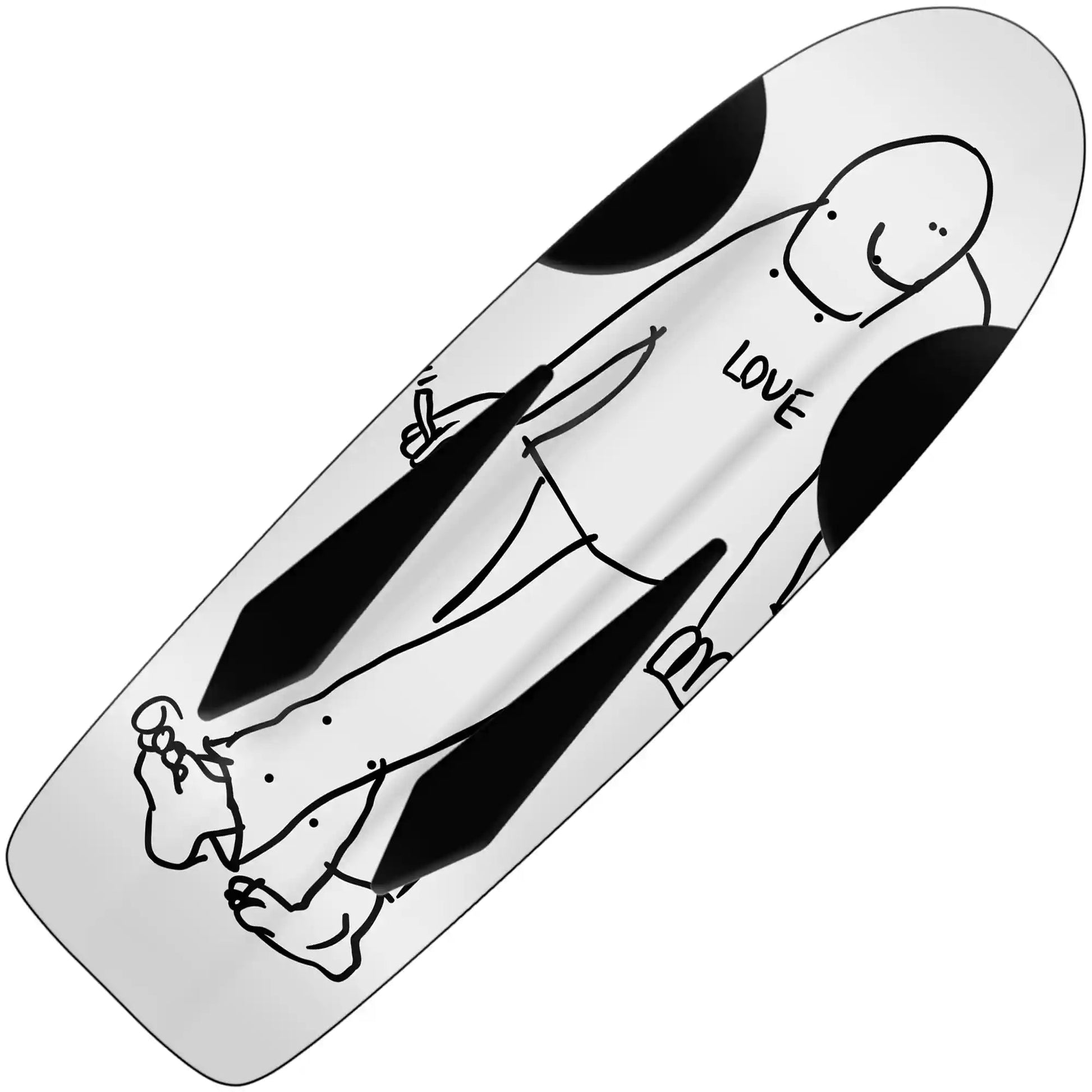 Krooked SSD25 Beamer Love Deck (10.75"), white - Tiki Room Skateboards - 1