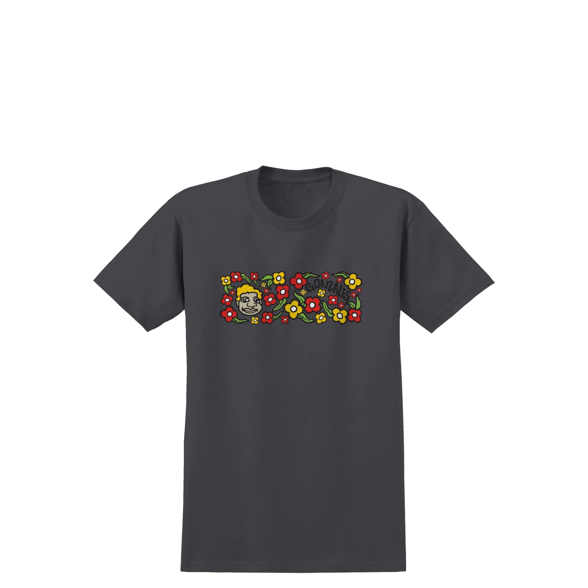 Krooked Sweatpants Tee, charcoal - Tiki Room Skateboards - 1