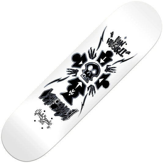 Krooked Wastell Redux True Fit Deck (8.25"), white - Tiki Room Skateboards - 1