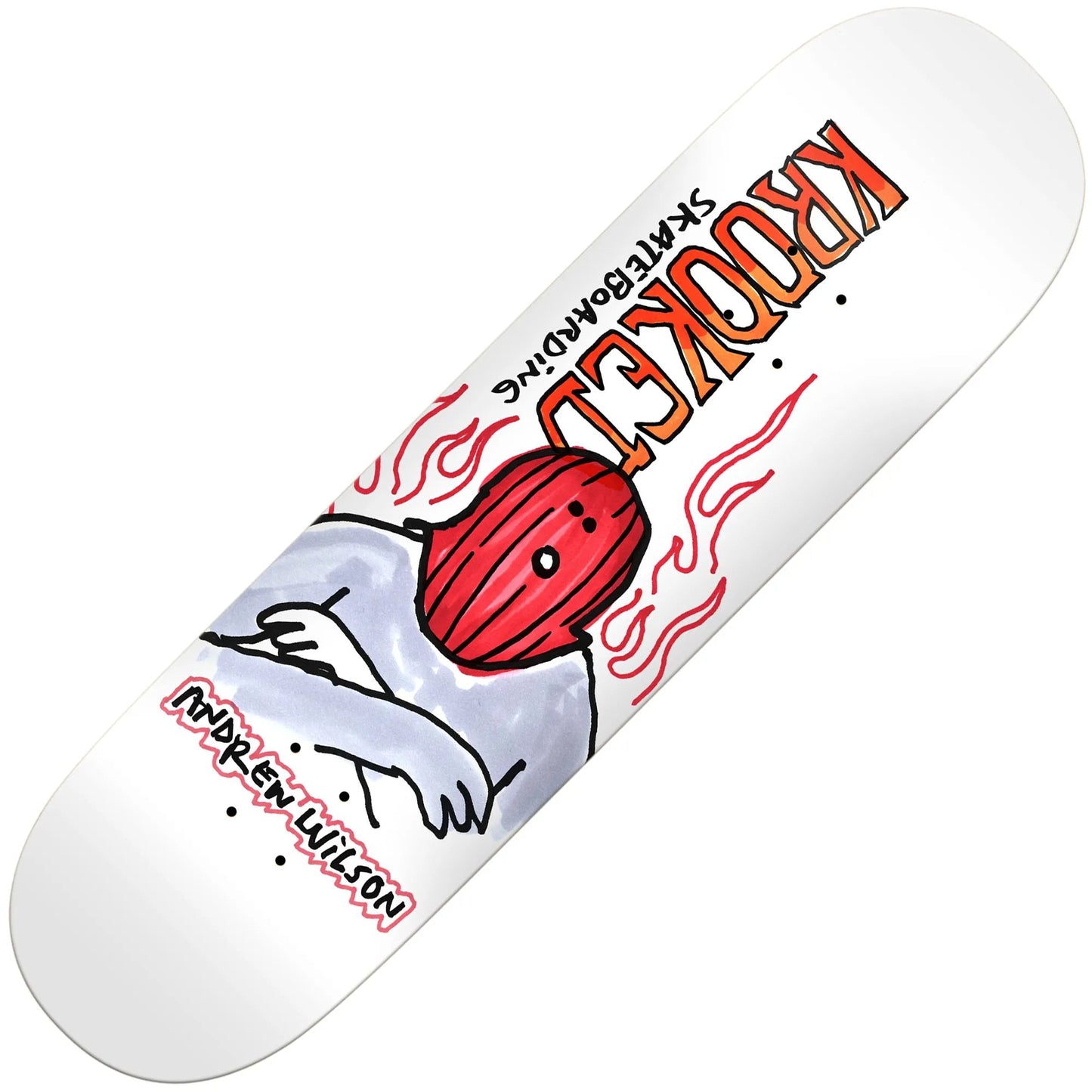 Krooked Wilson Fire Mask Deck (8.75") - Tiki Room Skateboards - 1