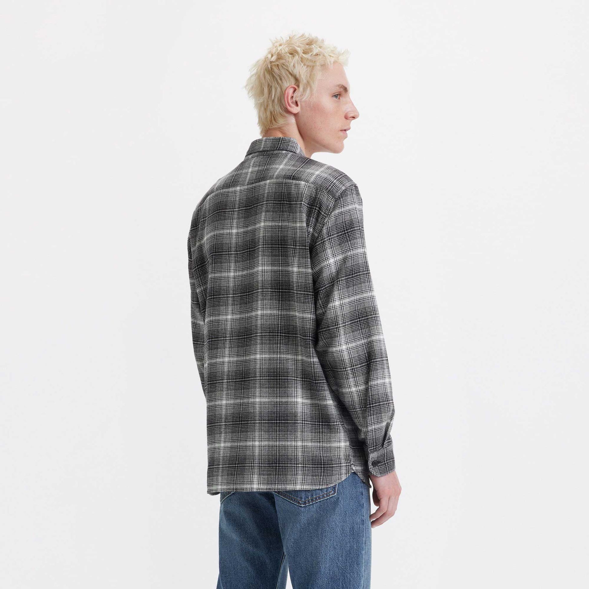 Levi's Classic Worker Shirt, ametrine plaid meteorite - Tiki Room Skateboards - 2