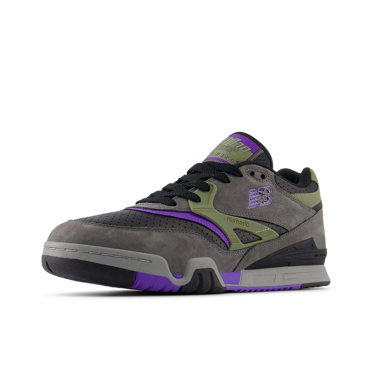 New Balance Numeric 770, grey/olive/purple - Tiki Room Skateboards - 7