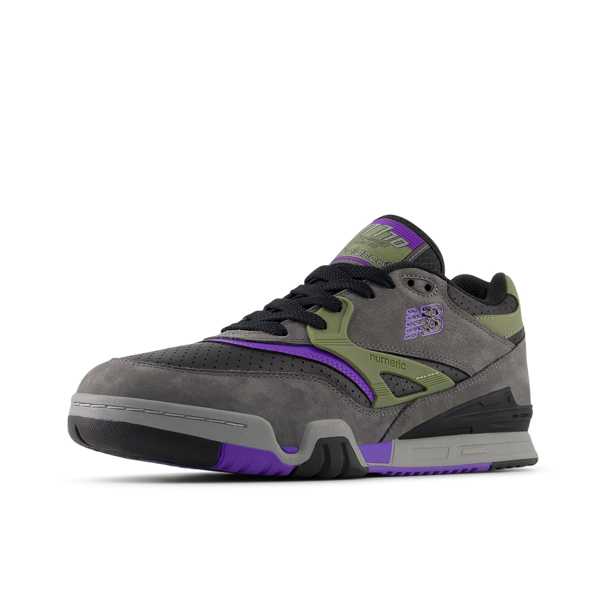 New Balance Numeric 770, grey/olive/purple - Tiki Room Skateboards - 7