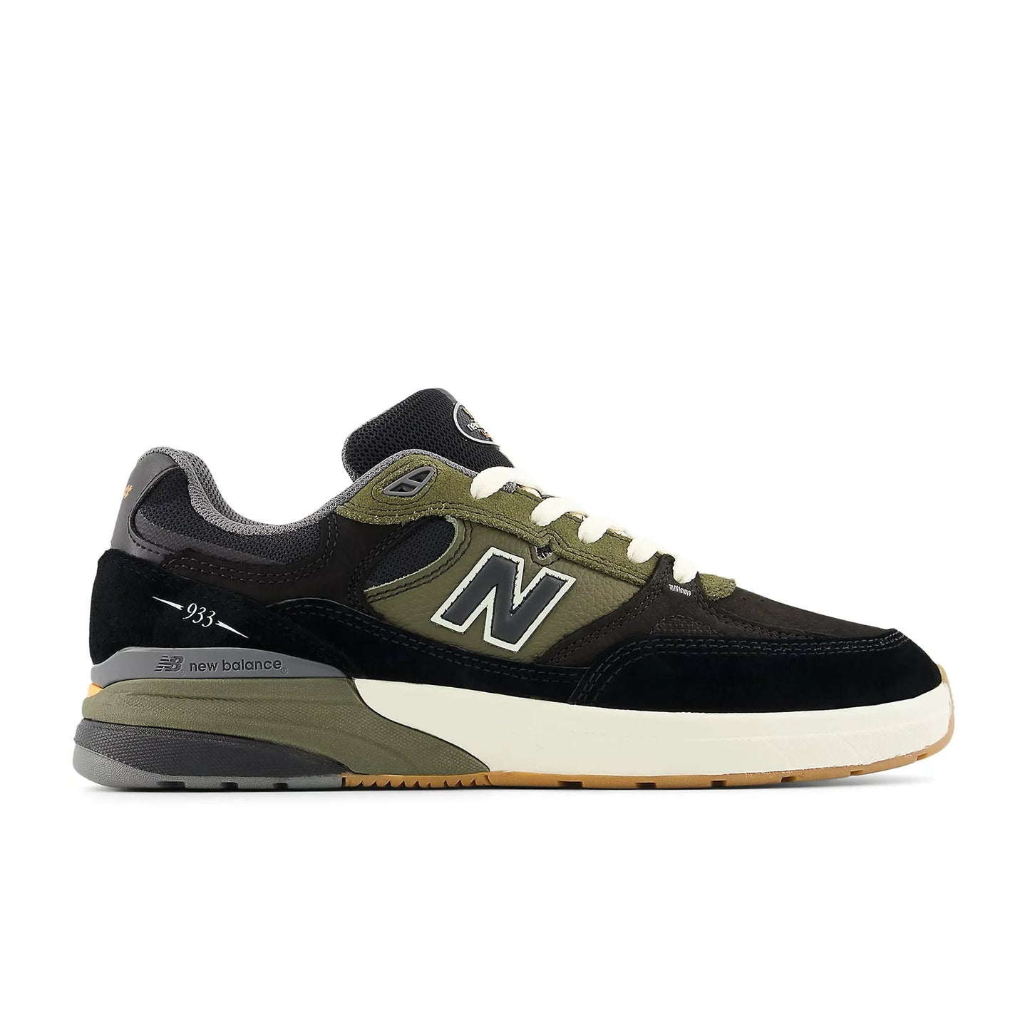 New Balance Numeric Andrew Reynolds 933, black with dark olivine - Tiki Room Skateboards - 1