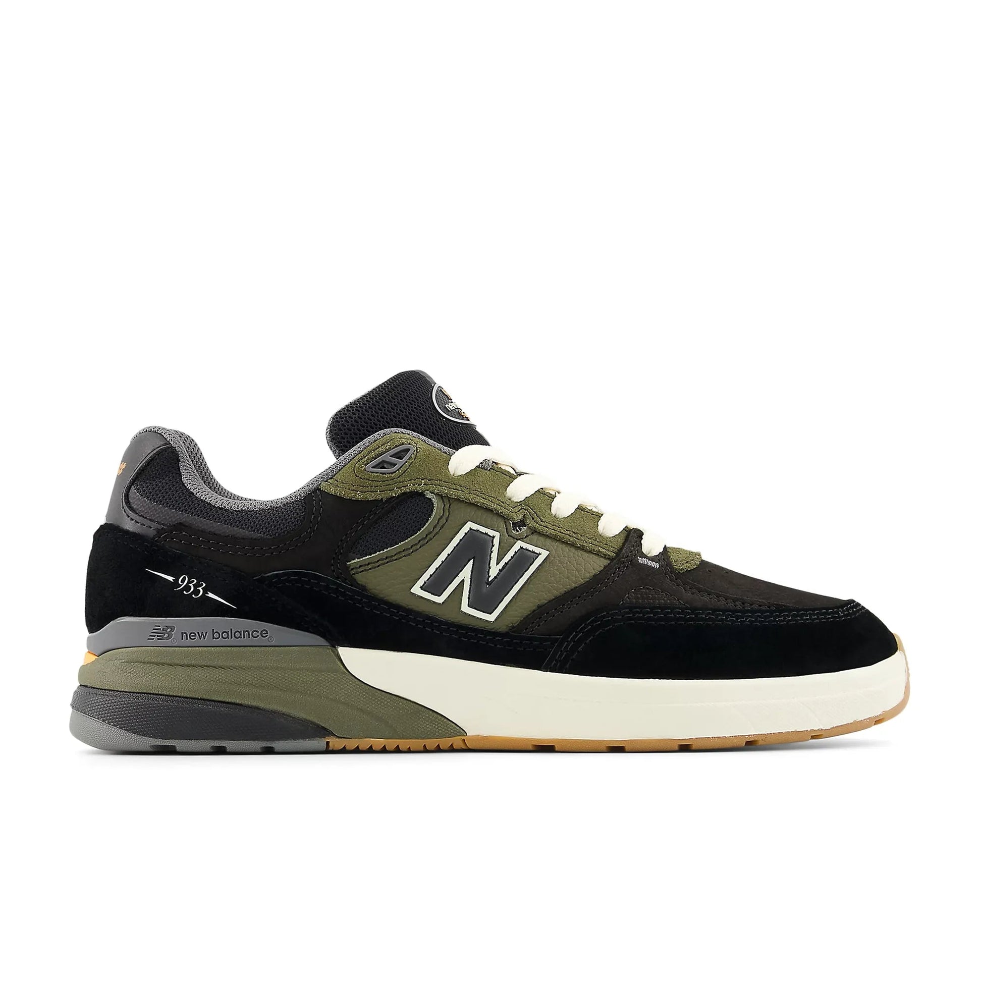 New Balance Numeric Andrew Reynolds 933, black with dark olivine - Tiki Room Skateboards - 1