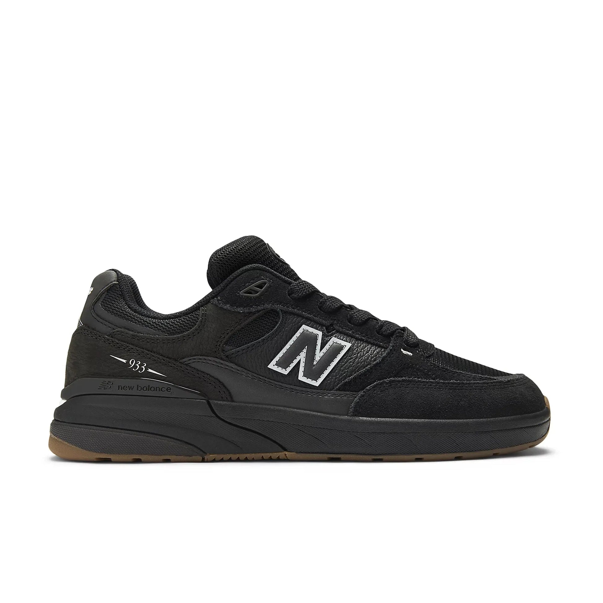 New Balance Numeric Andrew Reynolds 933, black/black/gum - Tiki Room Skateboards - 1