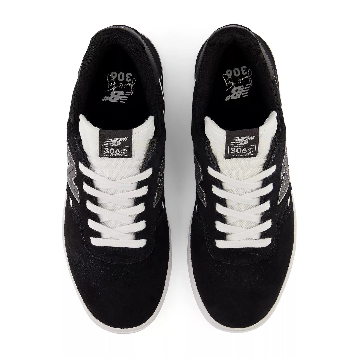 New Balance Numeric Jamie Foy 306C, black with white - Tiki Room Skateboards - 3