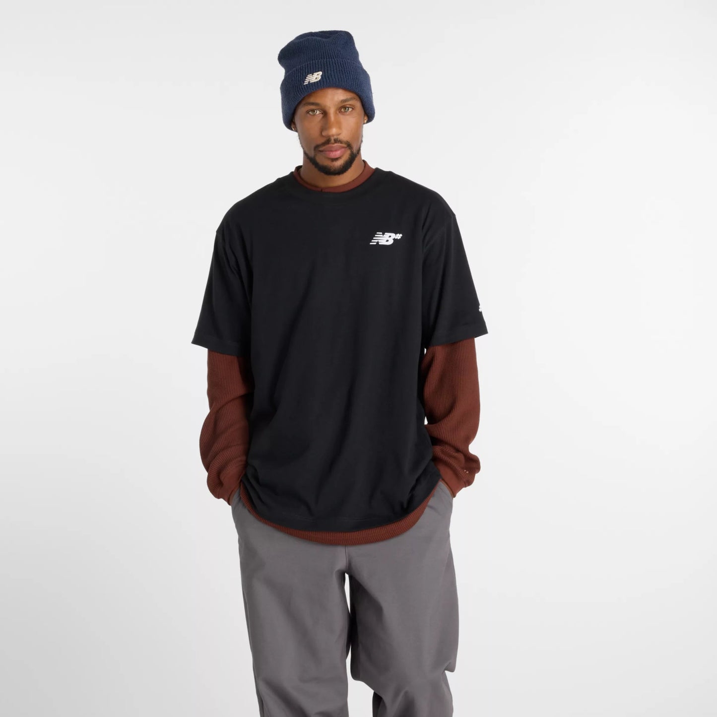 New Balance Numeric NB Small Logo Tee, black - Tiki Room Skateboards - 1