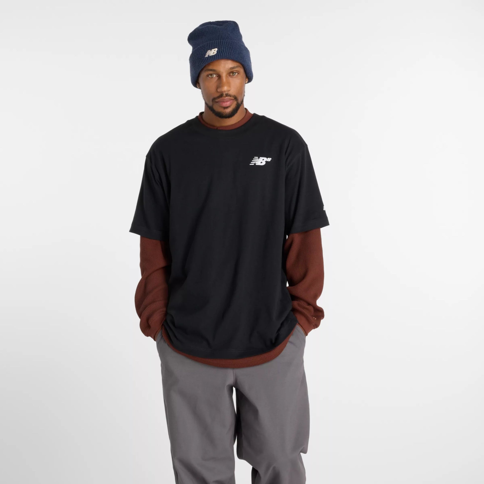 New Balance Numeric NB Small Logo Tee, black - Tiki Room Skateboards - 1