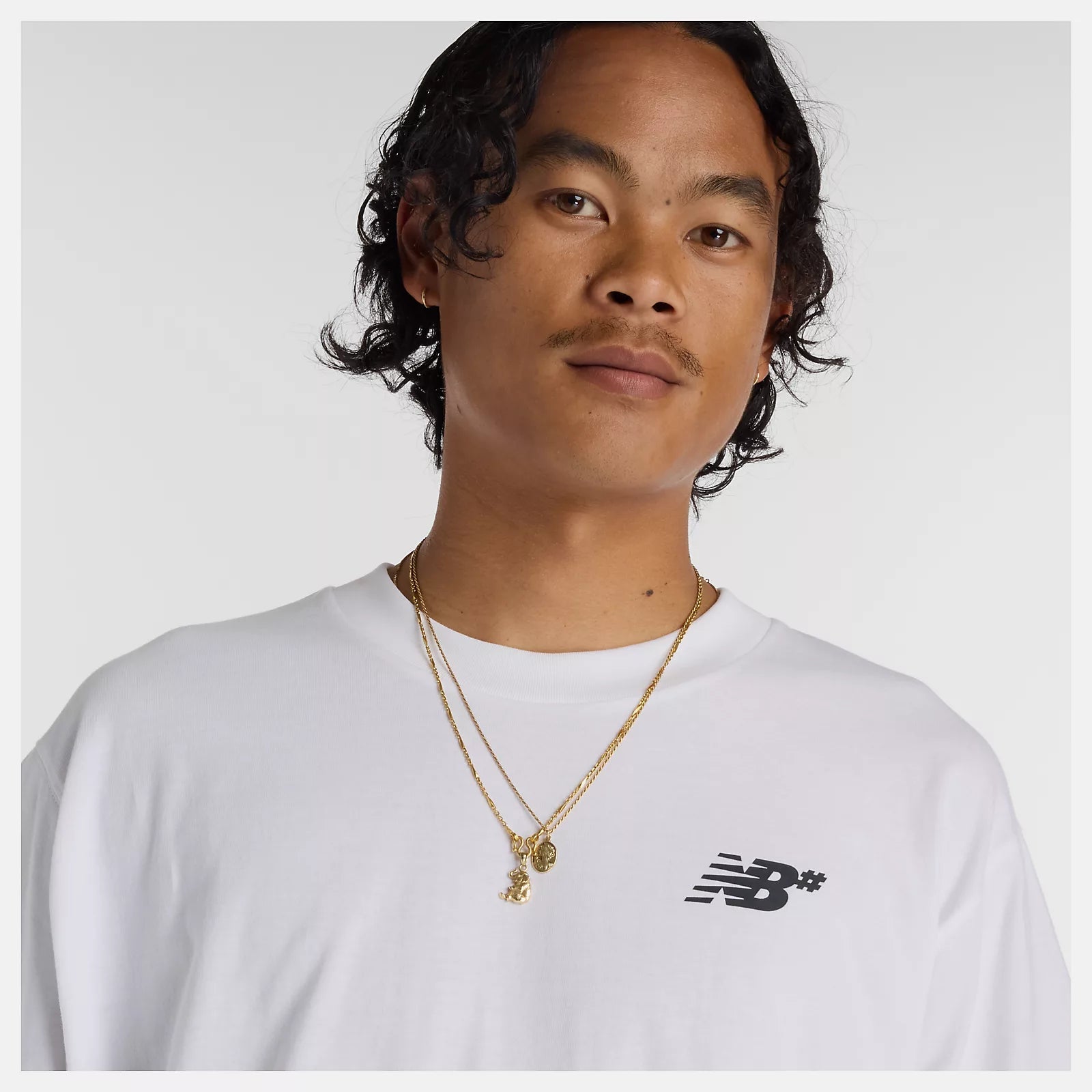 New Balance Numeric NB Small Logo Tee, white - Tiki Room Skateboards - 2