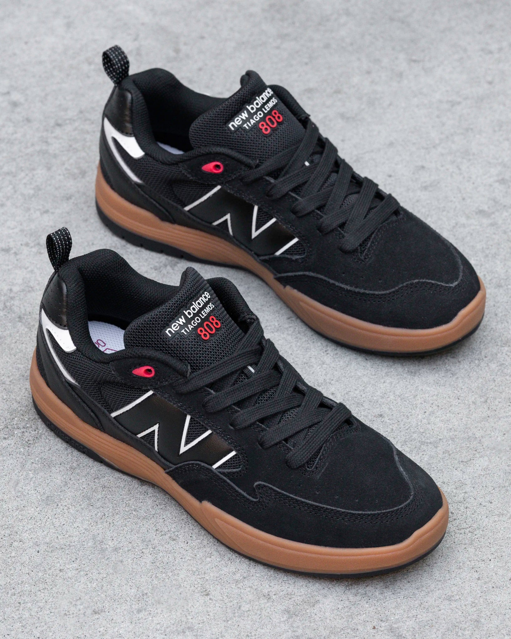 New Balance Numeric Tiago Lemos 808 Lite, black with white - Tiki Room Skateboards - 2