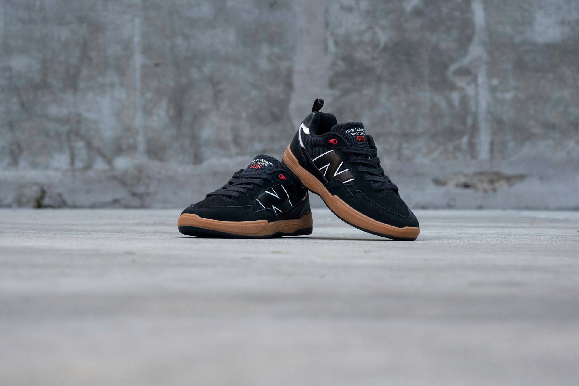 New Balance Numeric Tiago Lemos 808 Lite, black with white - Tiki Room Skateboards - 8