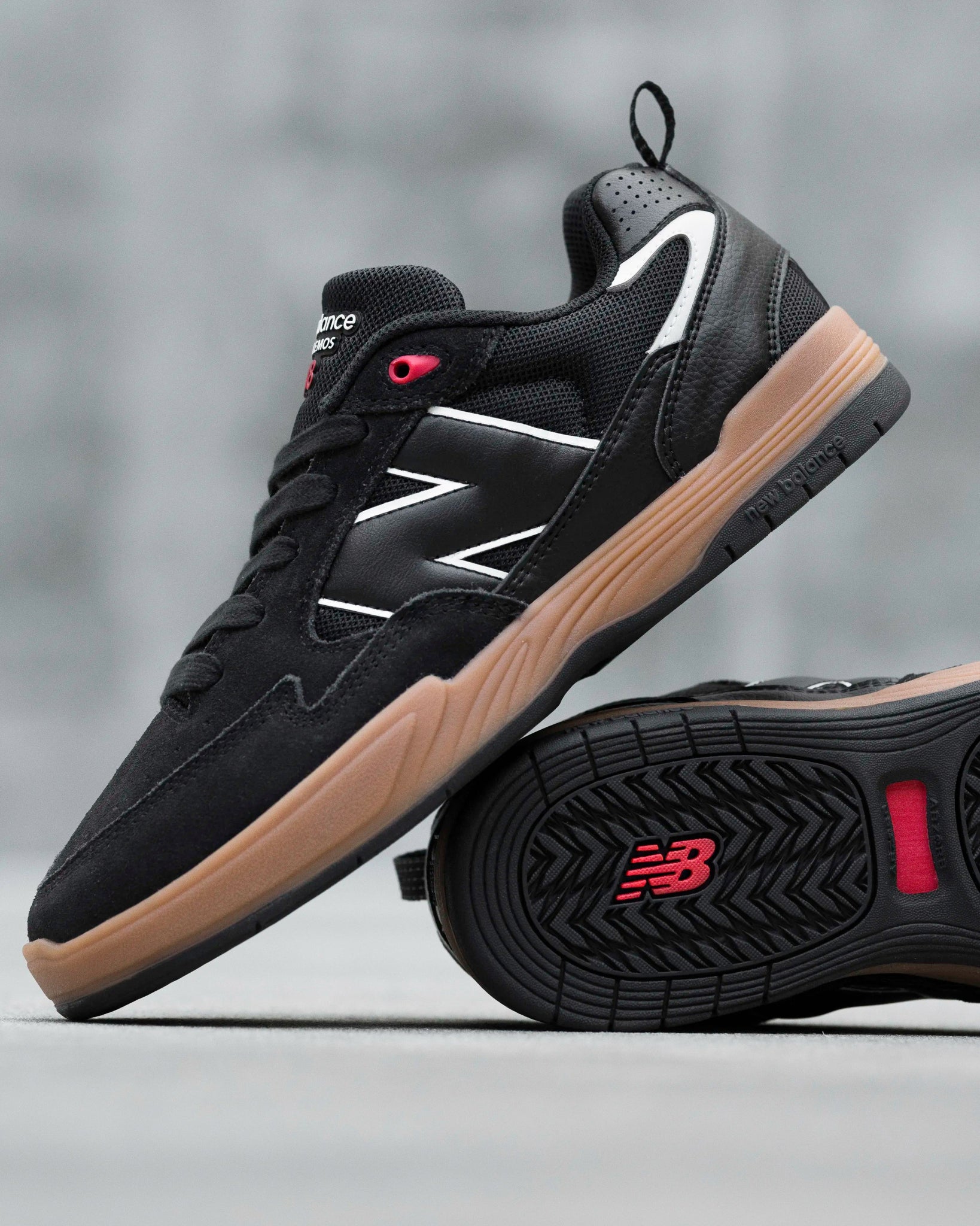 New Balance Numeric Tiago Lemos 808 Lite, black with white - Tiki Room Skateboards - 3