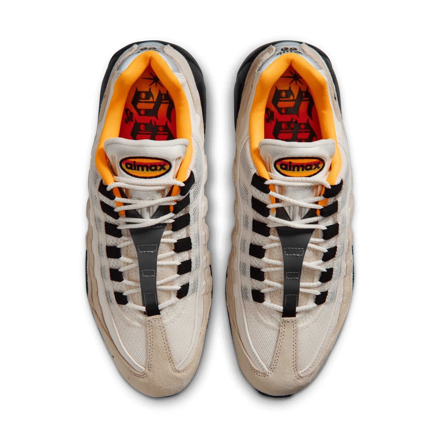 Nike SB Air Max 95, sail/black-laser orange - Tiki Room Skateboards - 6