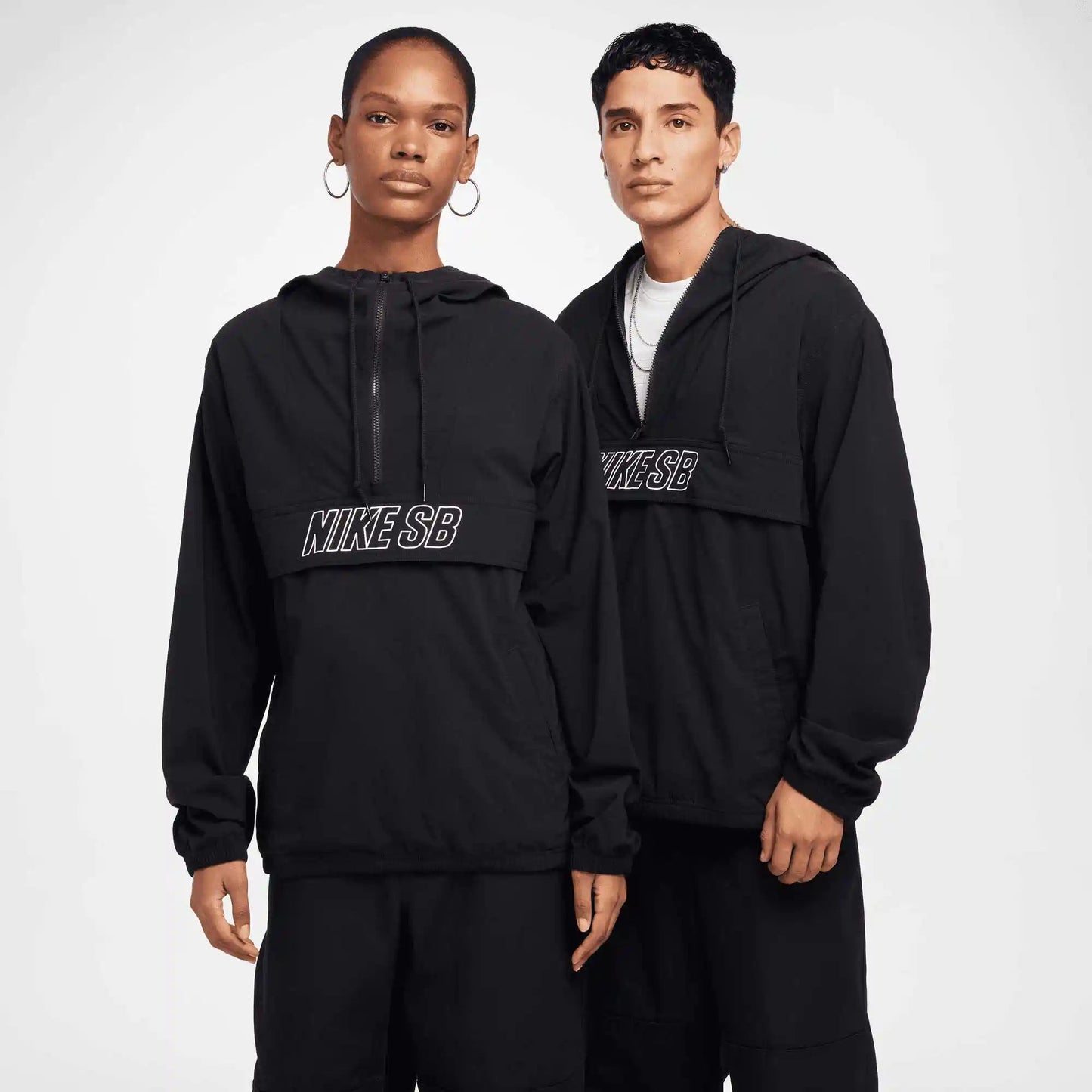 Nike SB Anorak Skate Jacket, black/white - Tiki Room Skateboards - 7