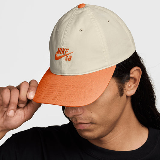 Nike SB Club Hat, coconut milk/orange frost/orange frost - Tiki Room Skateboards - 1