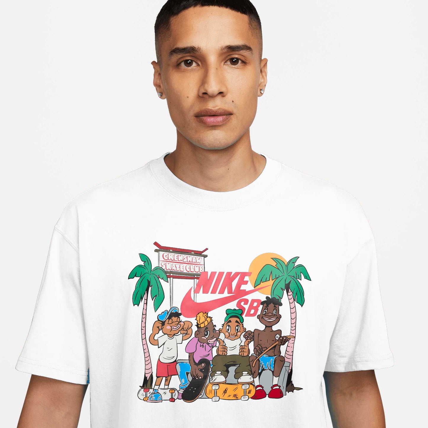 Nike SB Crenshaw Skate Club Tee, white - Tiki Room Skateboards - 1