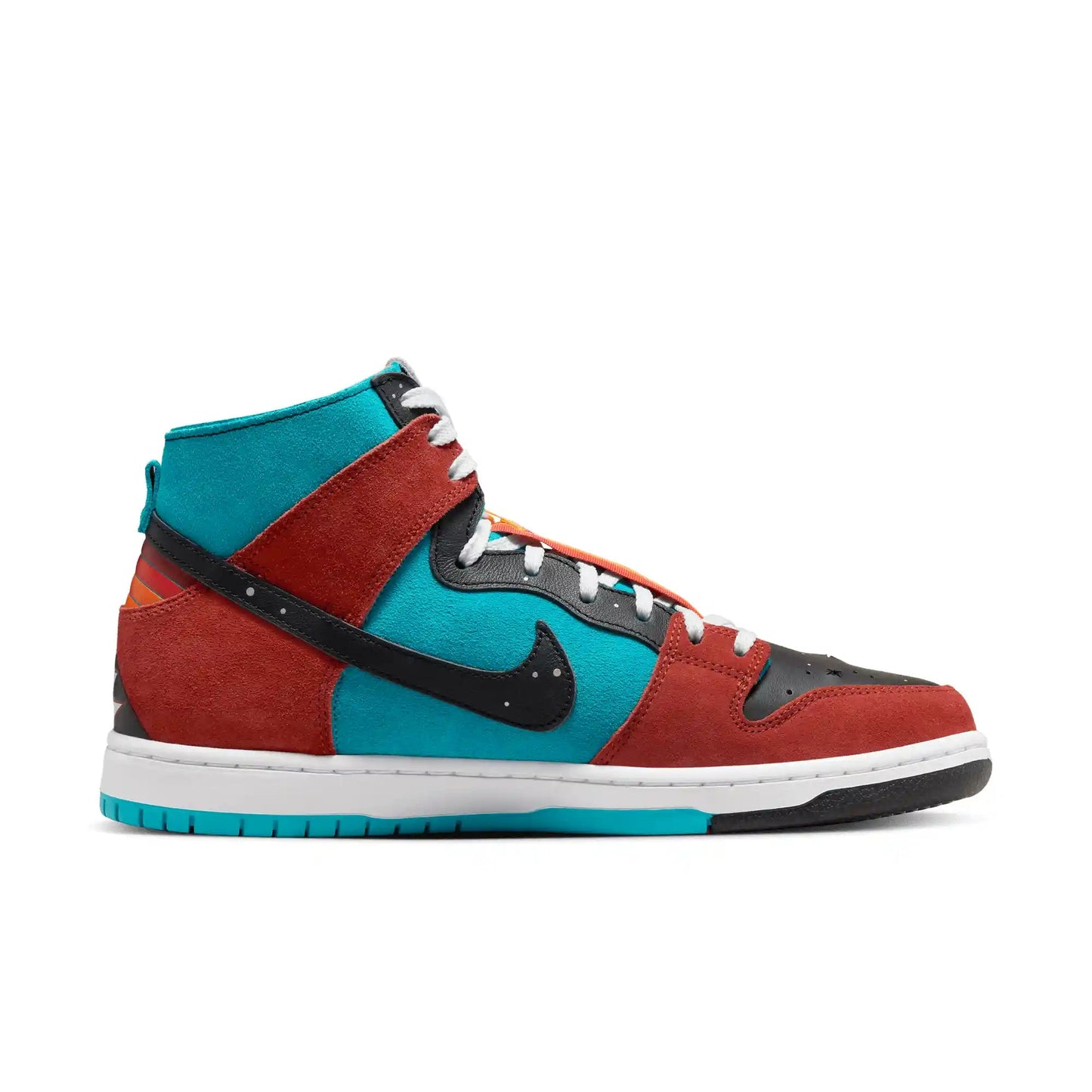 Nike SB Dunk High Decon Di'Orr, turquoise blue/black-rugged orange - Tiki Room Skateboards - 8