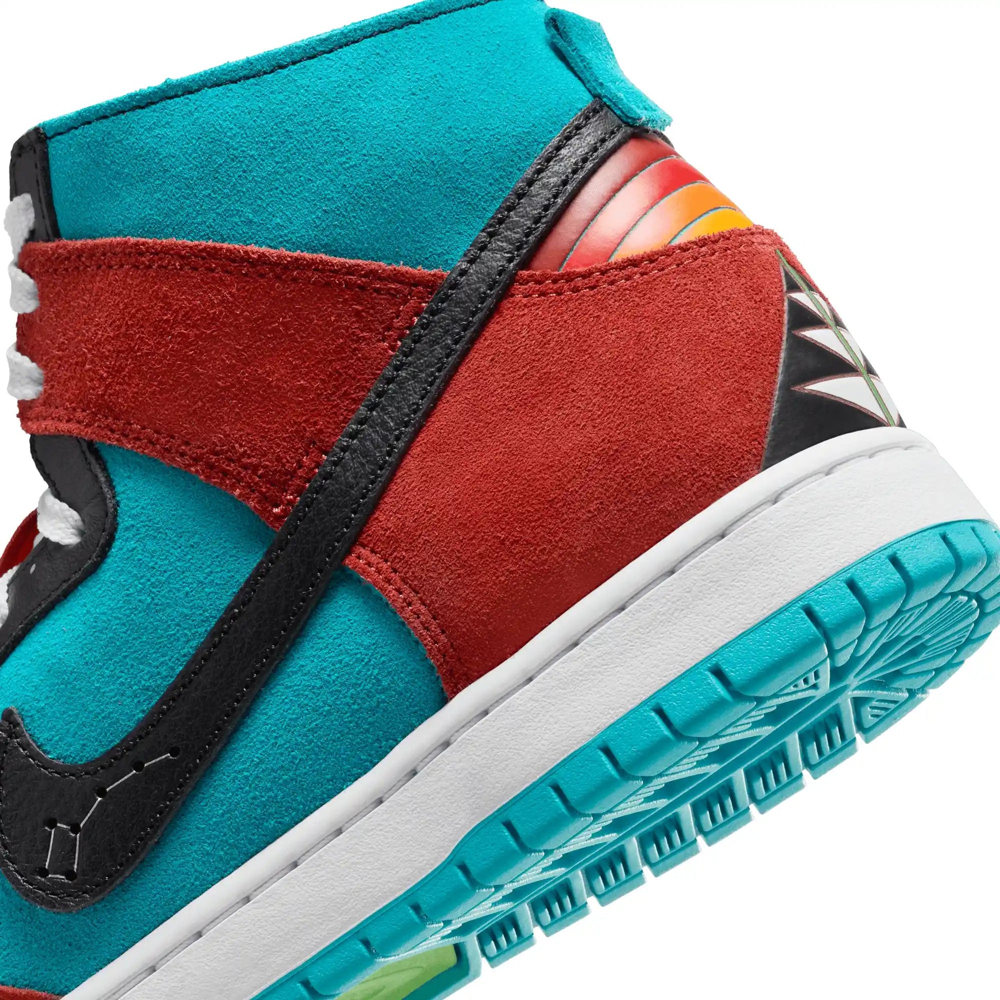 Nike SB Dunk High Decon Di'Orr, turquoise blue/black-rugged orange - Tiki Room Skateboards - 11